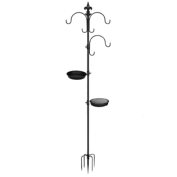 SenQWFa Premium Bird Feeding Station Kit-Multi-Feeder Pole with Bird Bath