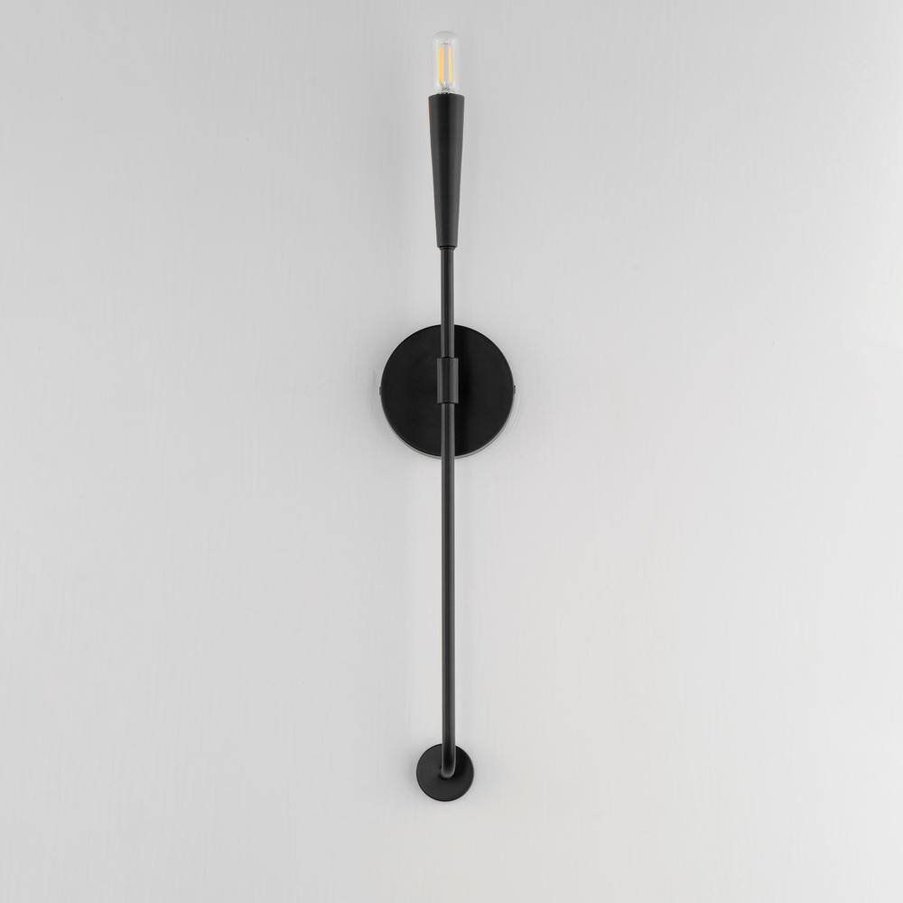Vela 24" Black Steel Outdoor Wall Sconce