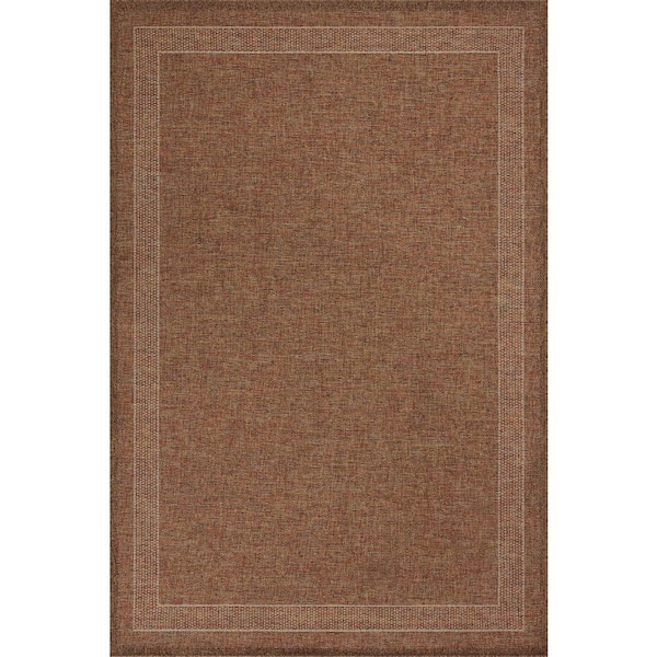 Merrick Cinnamon/Multi 2 ft. 3 in. x 3 ft. 9 in. Indoor/Outdoor Area Rug