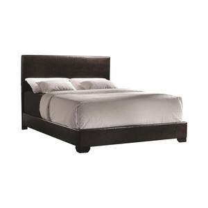 Dark Brown Conner Full Upholstered Low-Profile Bed