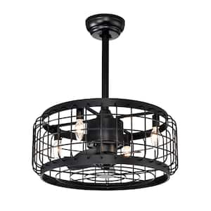 20.24 in. Indoor Black Ceiling Fan with No Bulbs Included and Remote Included