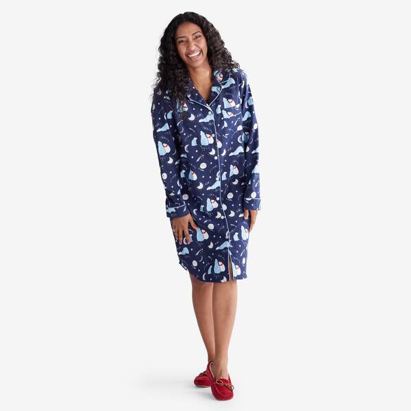 The Company Store Company Cotton Family Flannel Women's XX-Large Star Gazing Bears Nightgown
