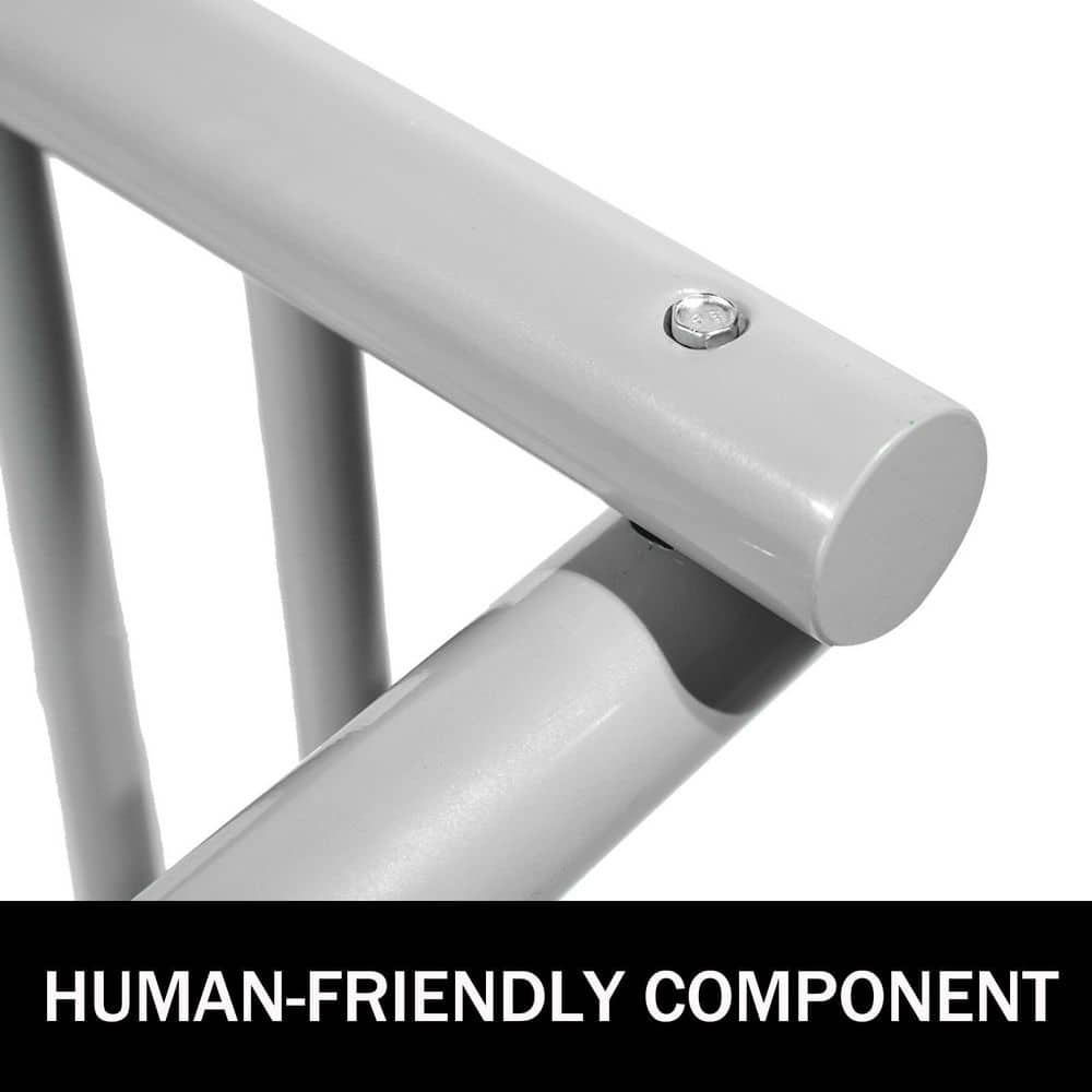 59-Inch Dual-Side All-Steel Gray Bike Rack for 10 Bikes