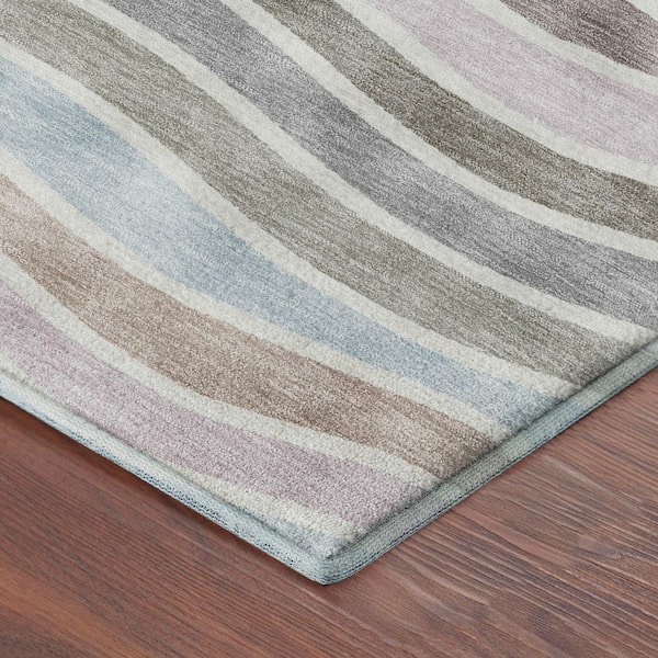 Mayfield Premium Machine Washable Abstract AMF2333 Tan 10 ft. x 14 ft. Area Rug
