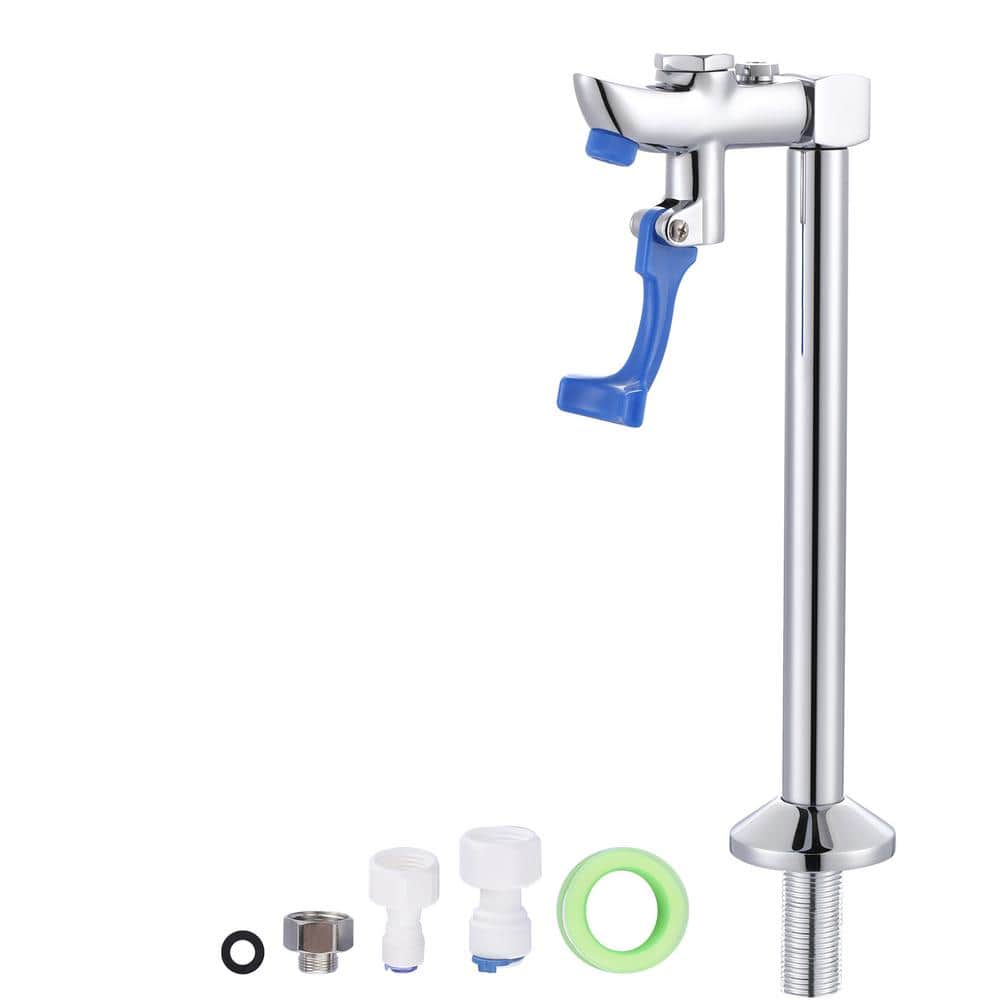 Brass 9 in. Commercial Deck Mounted Glass Filler Faucet, High Arc Glass Filling Faucet in Polished Chrome price history on PriceWatchPro