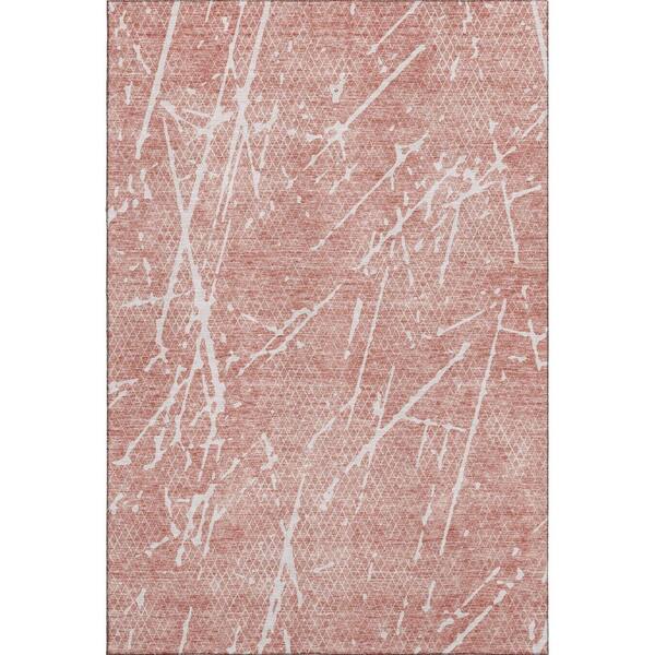 Addison Rugs Mayfield Premium Machine Washable Indoor/Outdoor Geometric AMF628 Blush 10 ft. x 14 ft. Area Rug