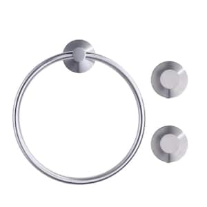 Stainless Steel 3-Piece Bath Hardware Set with Towel Ring, Towel Hooks Mounting Hardware Included Brushed Nickel