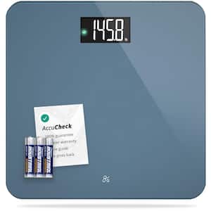 Digital Bathroom Scale with Step on and Auto Calibration in Stone Blue