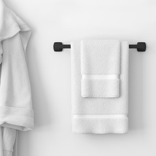 Vaneri 18 in. Wall Mounted Towel Bar in Matte Black