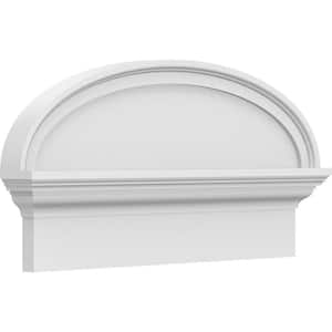 2-3/4 in. x 24 in. x 12-7/8 in. Elliptical Smooth Architectural Grade PVC Combination Pediment Moulding