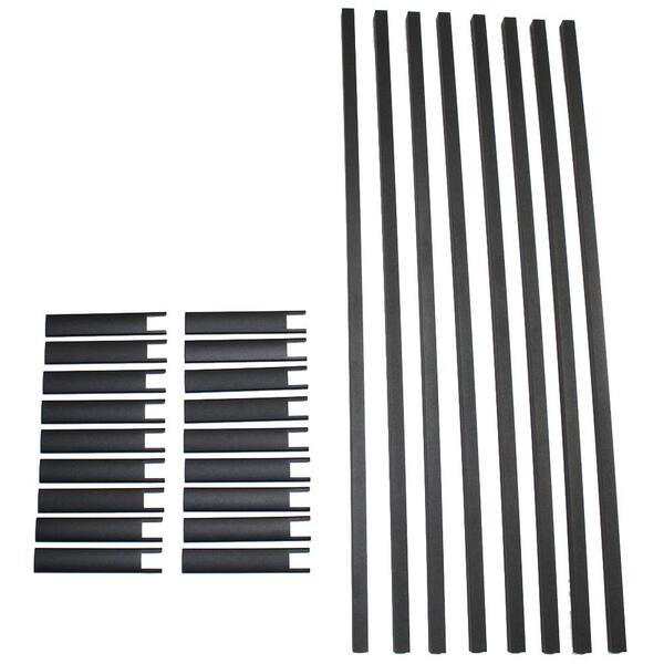 Vista Railing Systems Inc 4 ft. Textured Black Aluminum Stair Picket and Spacer Set
