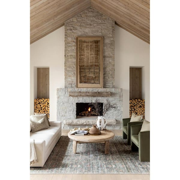 Vivir Mary Green/Beige Traditional 3 ft. x 7 ft. Indoor Area Rug