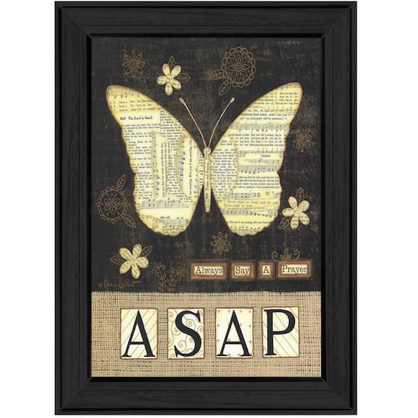 Framed 15 in. x 11 in. "Always Say a Prayer", Printed Wall Art, Ready To Hang Framed Poster, Black Frame