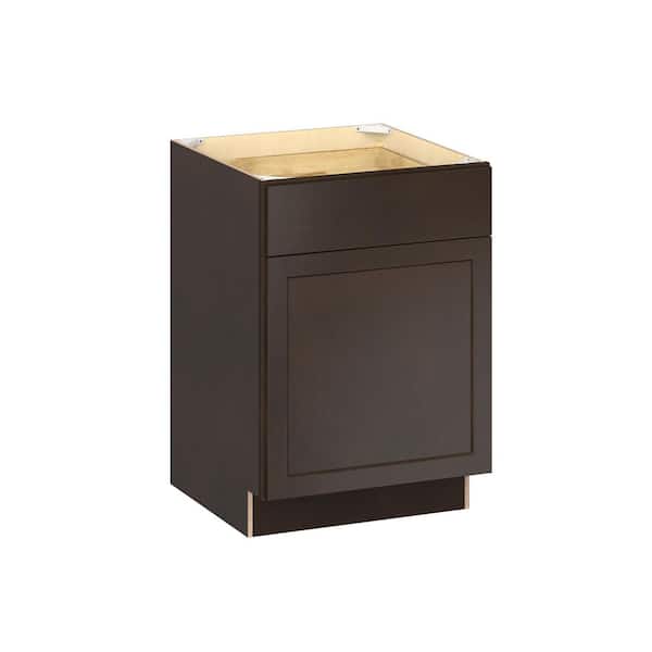Emerson Cocoa Base 1 drawer with Right door Ready to Assemble Kitchen Cabinet (24 in. W x 34.5 in. H x 24 in. D)