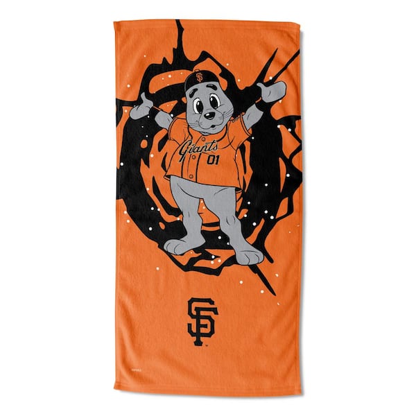 THE NORTHWEST GROUP MLB Multi-Color Mascots Sf Giants Printed Cotton/Polyester Blend Beach Towel