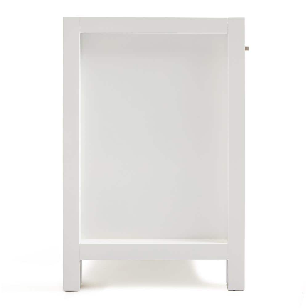 White Solid Wood 42" Freestanding Single Vanity Cabinet