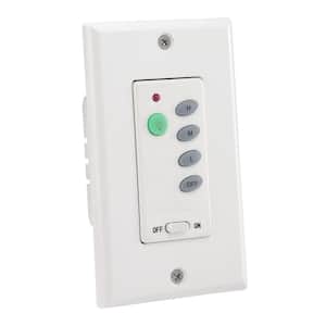 Ceiling Fan and Light White Wall Switch