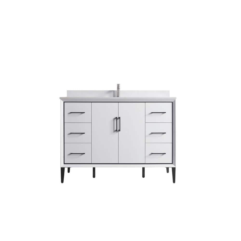 VSD 48 in. W x 22 in. D x 35 in. H Single Sink Freestanding Bath Vanity in 