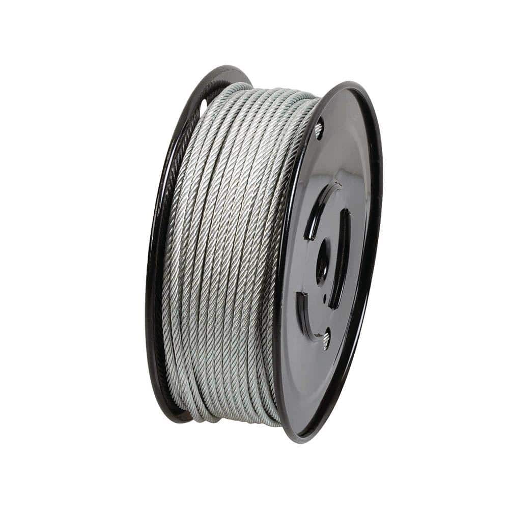 Uncuttable Wire Rope Everbilt 3/32 in. x 500 ft. Galvanized Steel Uncoated Wire Rope 13040 ...