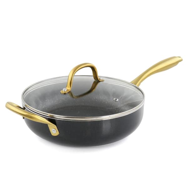 12 oz. Small Black and gold Entrée Pan- Case of 100