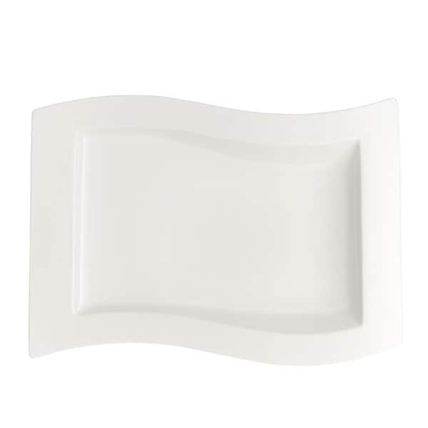 New Wave White Porcelain Gourmet Plate