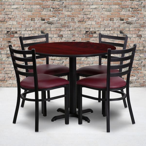 Burgundy dining best sale room set