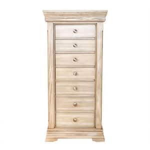 Haley Taupe Jewelry Armoire 12.75inx42inx20in
