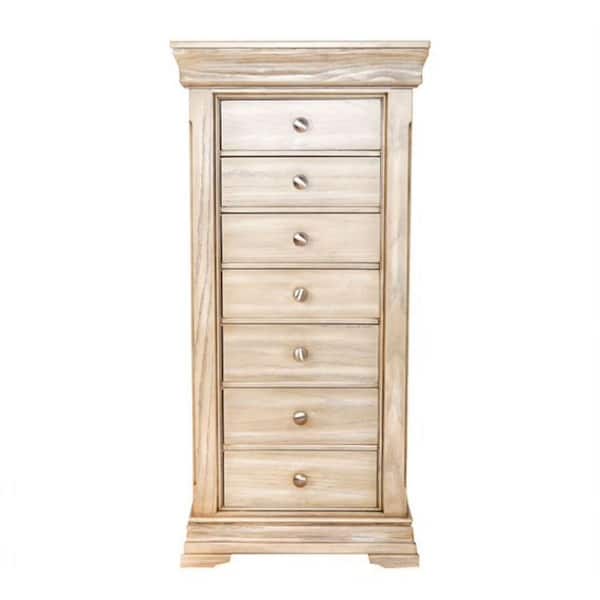 HIVES HONEY Haley Taupe Jewelry Armoire 12.75inx42inx20in