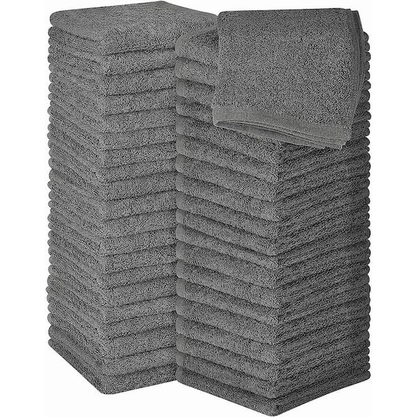 THE CLEAN STORE Gray 480-Count Microfiber Washcloths 12 in. x 12 in.