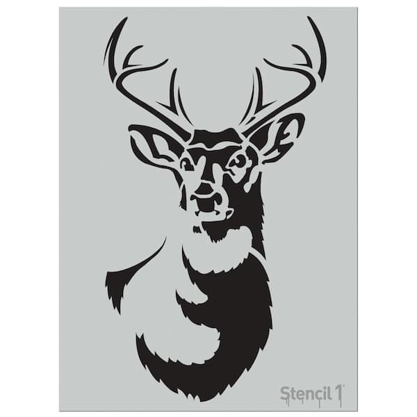 9 Pieces Forest Deer Stencils Wood Burning Stencils 11 Inches Reusable  Animal Pa