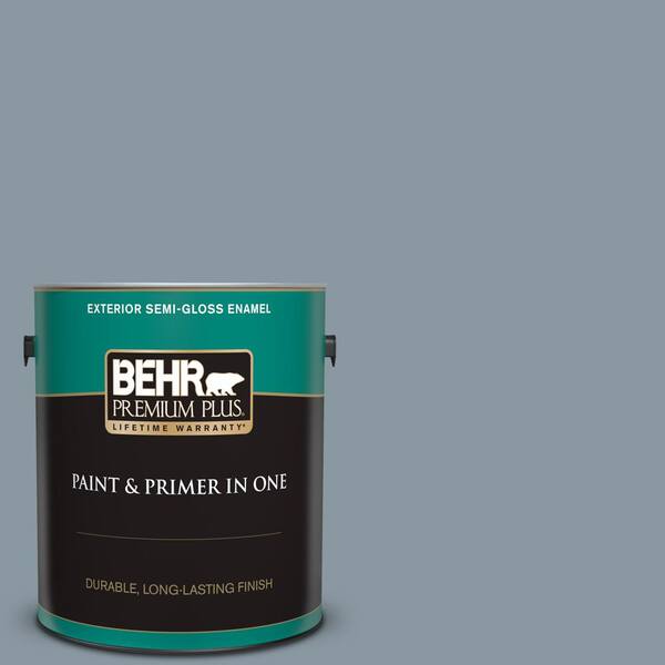 BEHR PREMIUM PLUS 1 gal. N4904 Teton Blue SemiGloss