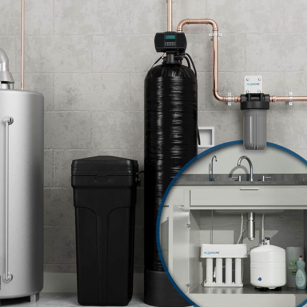 Aquasure 64,000 Grain Whole House Water Softener System