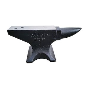 132 lb. Cast Steel Anvil with Large Countertop, Round and Square Hole and Solid Stable Base