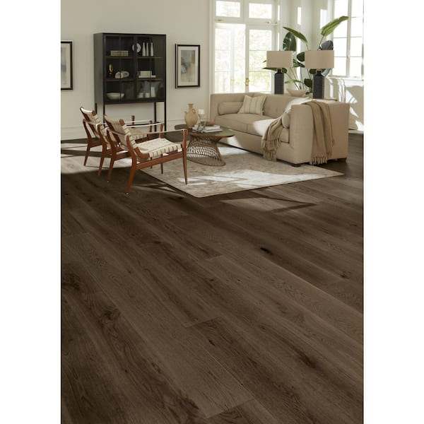Desert Shadow Hickory 9/16 in T x 8.66 in W Tongue and Groove W-Brushed Engineered Hardwood Flooring (1250 sqft/pallet)