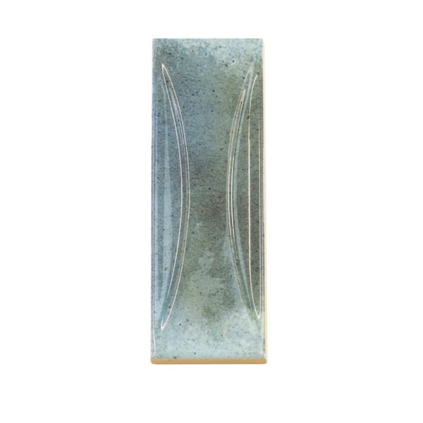 Apollo Tile Antiek Blue 2.58 in. x 7.9 in. Glossy Ceramic Subway Deco Wall Tile Sample (0.14 Sq. ft./case) (1-pack)