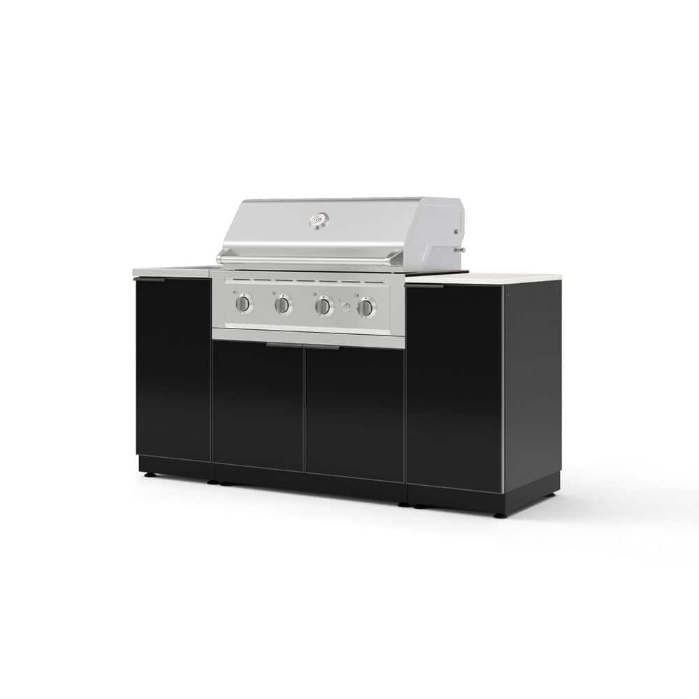 "Outdoor Kitchen 5-Piece 4-Burners Natural Gas Grill Island in Black w/36"" Performance Grill & Dekton Aeris- Countertop" price history on PriceWatchPro