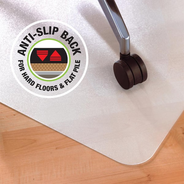 Cleartex Polypropylene Rectangular Anti-Slip Foldable Chair Mat for Hard Floors - 46