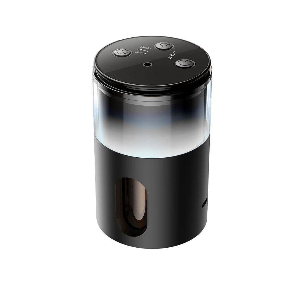 Mini Waterless Essential Oil Diffuser with 8-Color LED Night Light