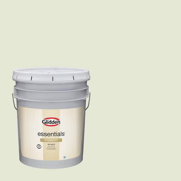 Glidden Essentials 5 gal. PPG1028-1 Hint Of Pine Semi-Gloss Exterior Paint