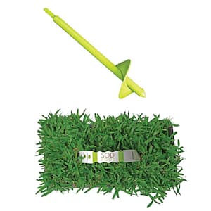 St Augustine Seville Sod/Grass Plugs 64-Count/SP Power Planter Bundle - Natural, Affordable Lawn Improvement