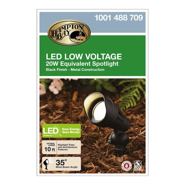 20-Watt Equivalent Low Voltage Black Integrated LED Outdoor Landscape Flood  Light (4-Pack)