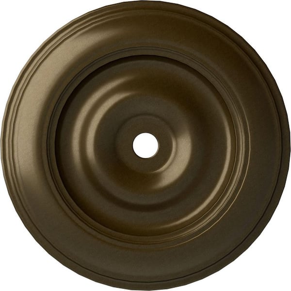 Ekena Millwork 4" x 44-1/2" x 44-1/2" Polyurethane Classic Ceiling Medallion, Brass
