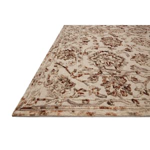 Halle Taupe/Rust 9 ft. 3 in. x 13 ft. Traditional Wool Pile Area Rug