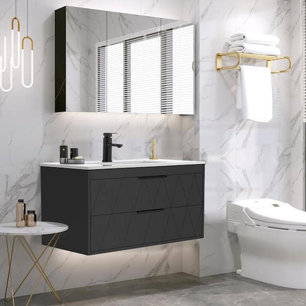 eclife 36 in. W x 18.1 in. D x 18.1 in. H Single Sink Bath
