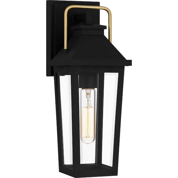 Quoizel Buckley 1-Light Matte Black Outdoor Wall Lantern Sconce