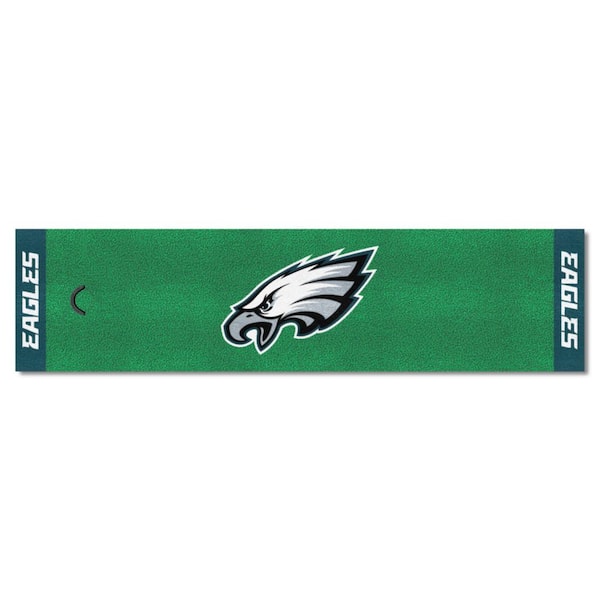 Unbranded NFL Philadelphia Eagles 1 ft. 6 in. x 6 ft. Indoor 1-Hole Golf Practice Putting Green