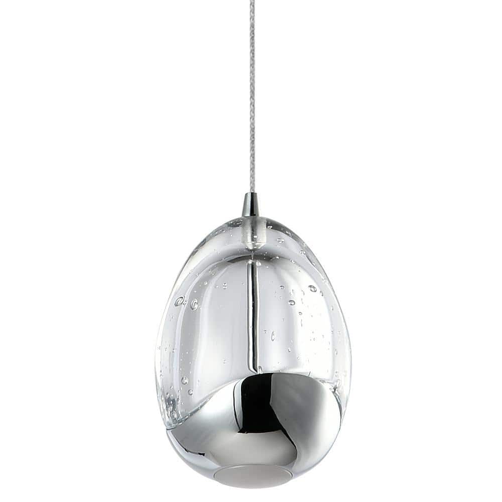 Artisan Deco Black Glass LED Pendant Light, 80" Energy Star