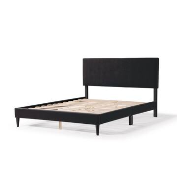 Furniture of America Claude Beige Fabric Frame Queen Platform Bed Removable Corduroy (Cover Only) EC-7231IV