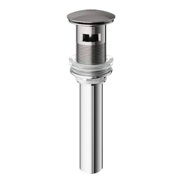 VIGO Bathroom Sink Pop-Up Drain with Overflow in Brushed Nickel