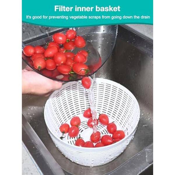 Lynzavix Salad Spinner with Electric Handsfree Operation and 2-in